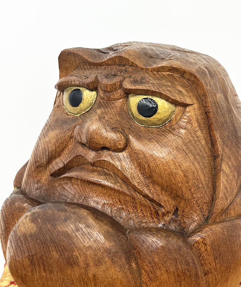 Raro e pregiato Daruma vintage di Iwasaki Ippo – Arte scultorea di Inami, con confezione originale in legno - immagine 9
