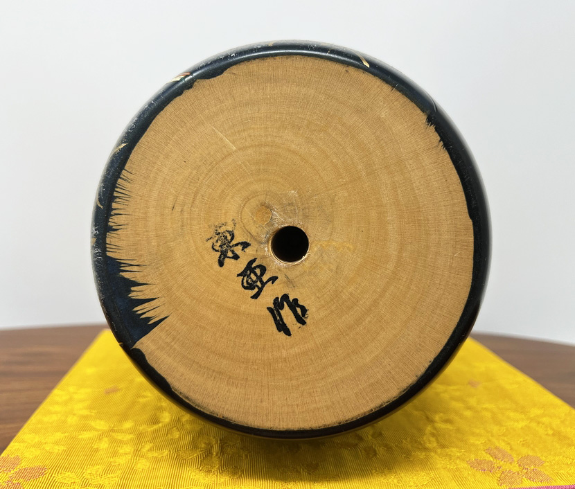 Elegante kokeshi vintage "Banshū" - "Tardo Autunno" di Toa Sekiguchi (20 cm) - immagine 10