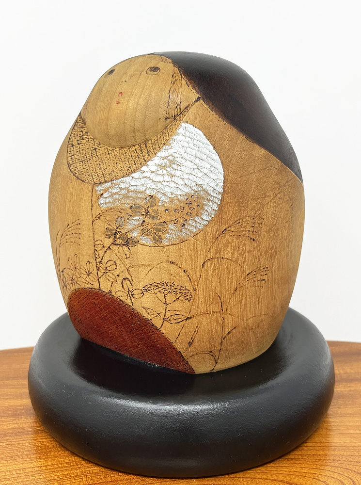 Esclusiva kokeshi vintage da collezione "Tsuki" - "Luna" di Sansaku Sekiguchi - immagine 2