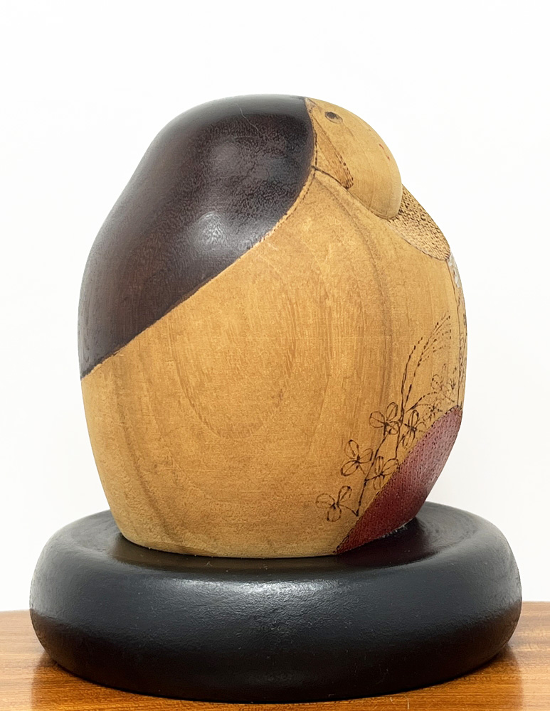 Esclusiva kokeshi vintage da collezione "Tsuki" - "Luna" di Sansaku Sekiguchi - immagine 5