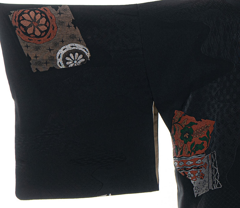 Haori Kimono appartenente al primo 900 con raffinato disegno poetico Shikishi-gasane - immagine 6