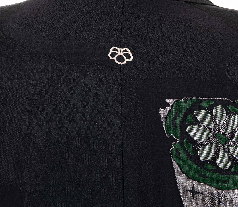 Haori Kimono appartenente al primo 900 con raffinato disegno poetico Shikishi-gasane - immagine 8