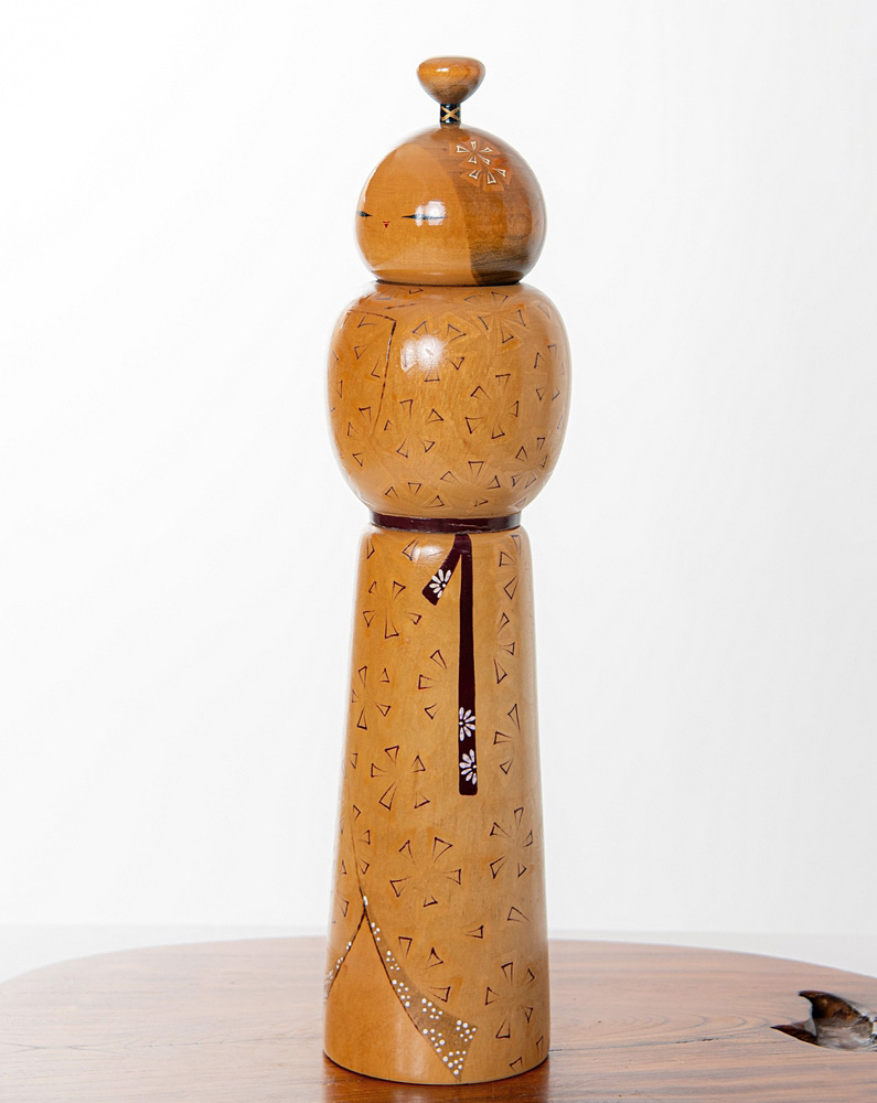 Rara kokeshi vintage "Shiori" di Kishi Sadao (versione grande da 44cm) - immagine 2