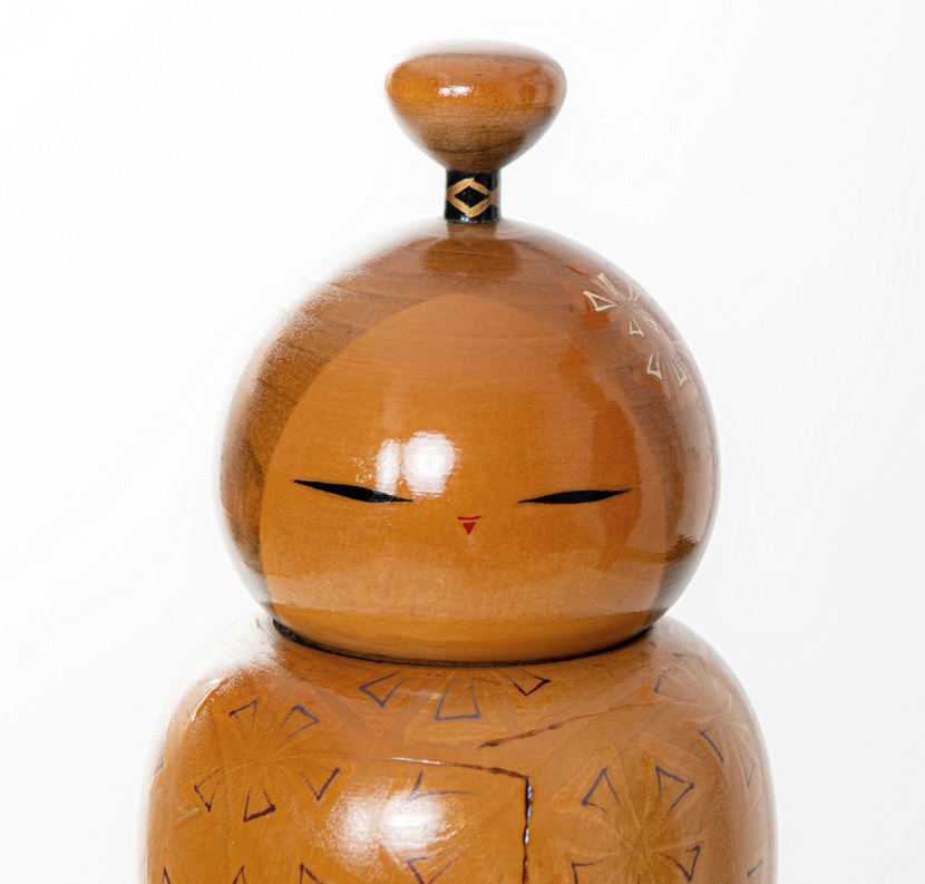 Rara kokeshi vintage "Shiori" di Kishi Sadao (versione grande da 44cm) - immagine 5
