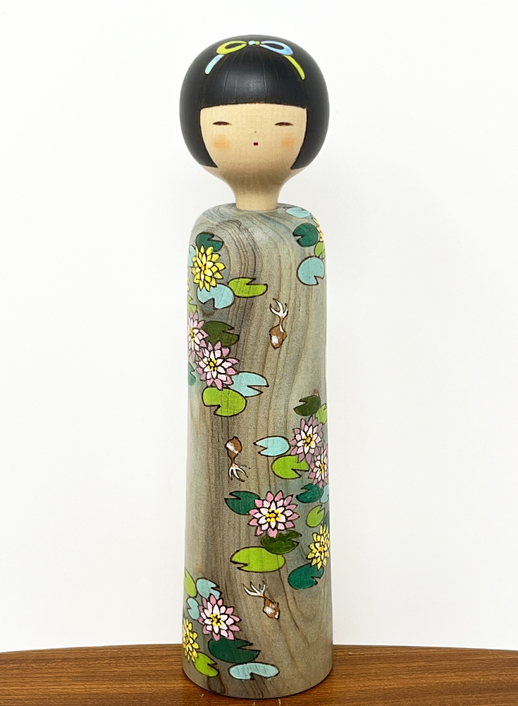 Esclusiva kokeshi "Natsu no Asa" - "Mattina d’Estate" di Fumio Tomidokoro - Pezzo unico