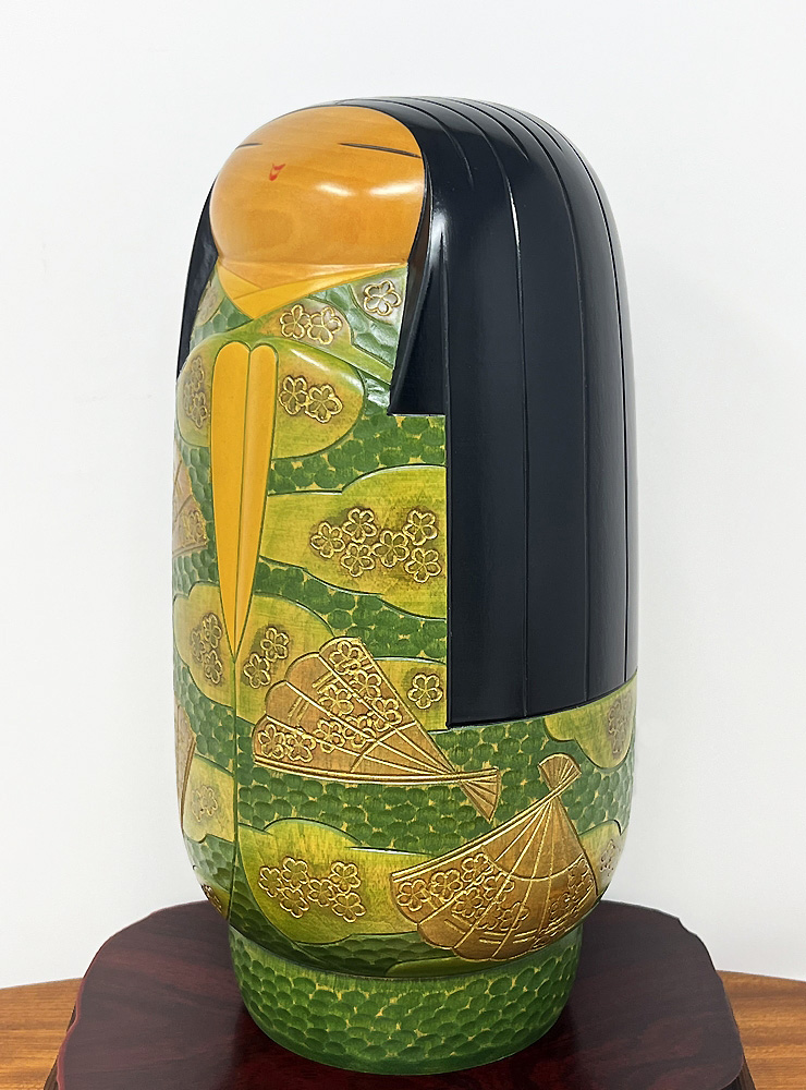 Pregiata kokeshi vintage da collezione “Ise” di Takashi Yoshida (27 cm) - immagine 2