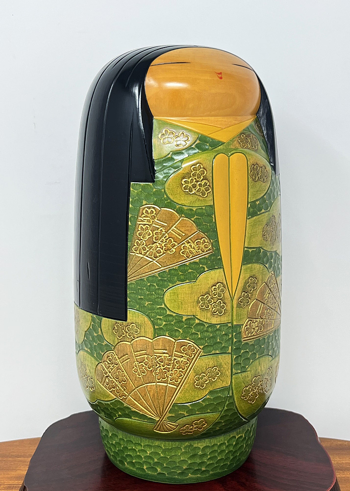 Pregiata kokeshi vintage da collezione “Ise” di Takashi Yoshida (27 cm) - immagine 5