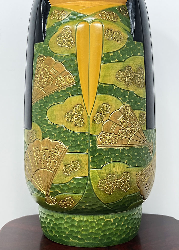 Pregiata kokeshi vintage da collezione “Ise” di Takashi Yoshida (27 cm) - immagine 7