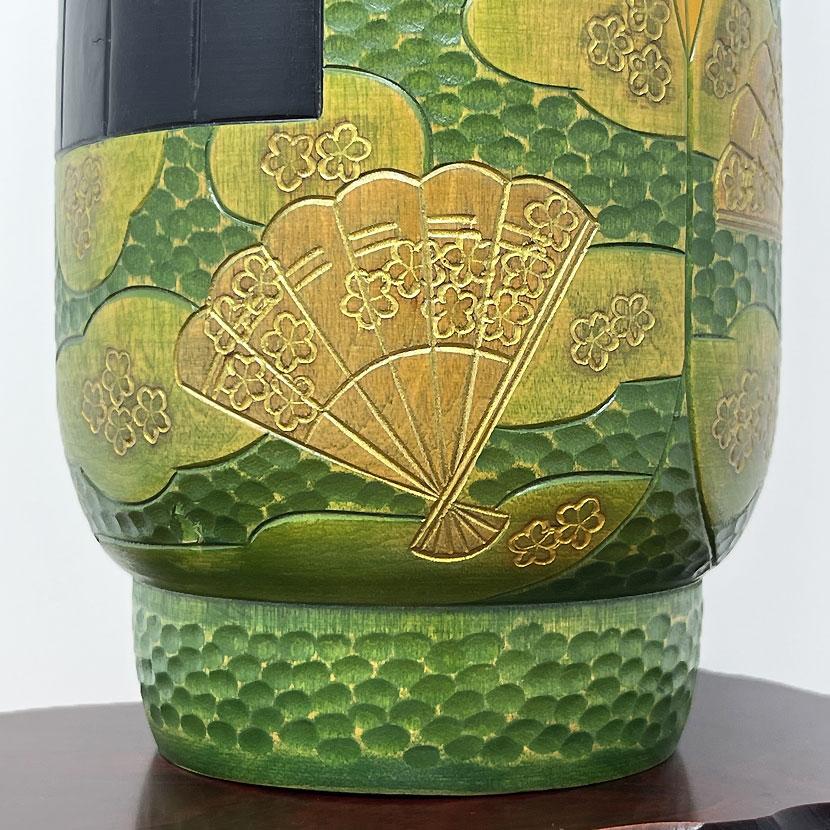 Pregiata kokeshi vintage da collezione “Ise” di Takashi Yoshida (27 cm) - immagine 8