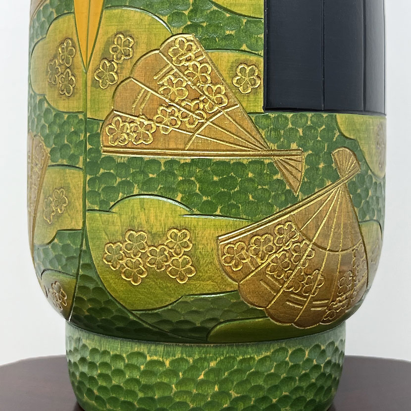 Pregiata kokeshi vintage da collezione “Ise” di Takashi Yoshida (27 cm) - immagine 9