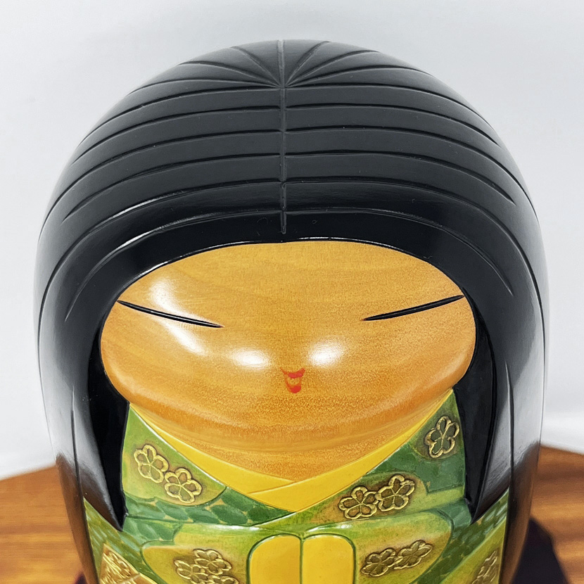 Pregiata kokeshi vintage da collezione “Ise” di Takashi Yoshida (27 cm) - immagine 11