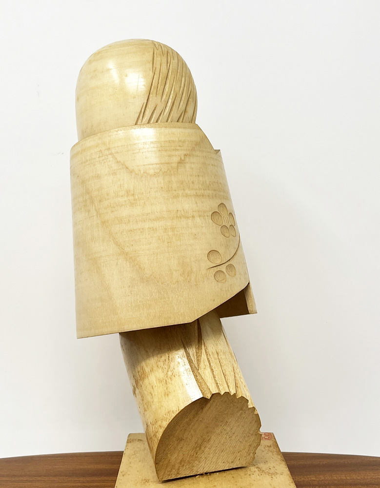 Premiata Kokeshi vintage - "Leone nello specchio" di Hajime Miyashita (25,5 cm) - immagine 4