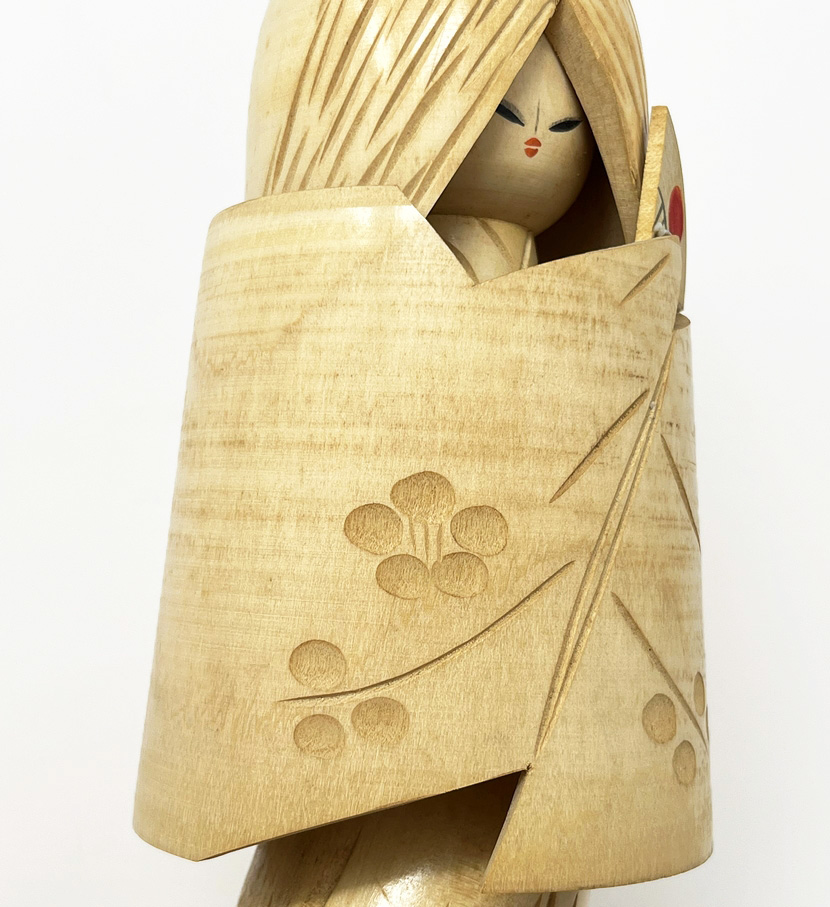 Premiata Kokeshi vintage - "Leone nello specchio" di Hajime Miyashita (25,5 cm) - immagine 9