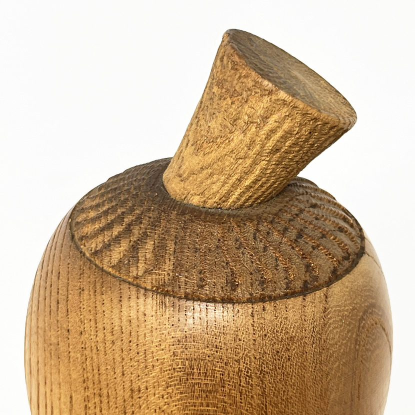 Rara kokeshi vintage “Monello” di Aida Harumine (Seihou) con base - (modello grande da 21,5) - immagine 7