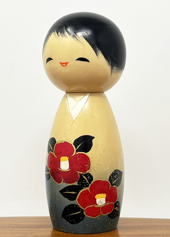 Rara kokeshi vintage "Tsubaki Musume"- "Fanciulla delle Camelie" di Ryoka Aoki - immagine 2