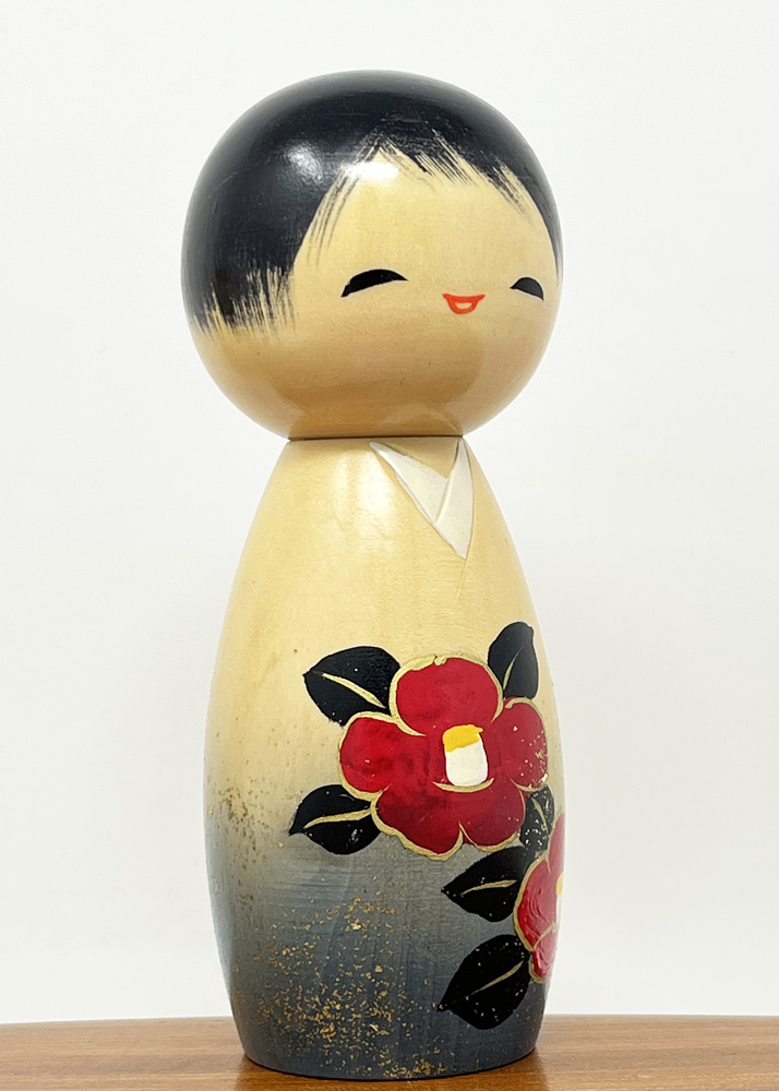 Rara kokeshi vintage "Tsubaki Musume"- "Fanciulla delle Camelie" di Ryoka Aoki - immagine 4