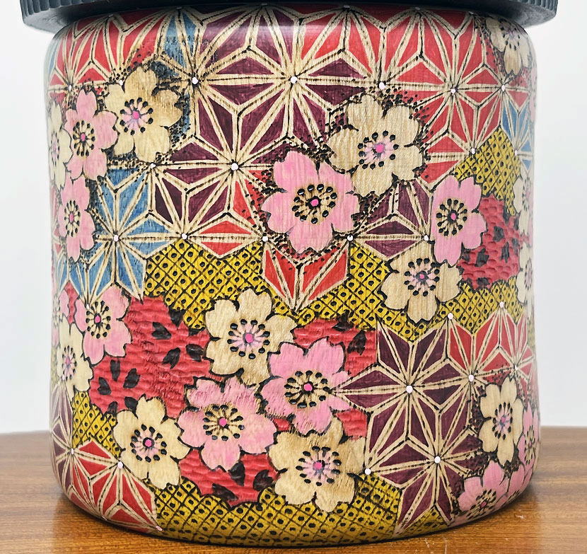 Straordinaria kokeshi "Saiwai" - "Felicità" di Fumio Tomidokoro - Pezzo unico - immagine 8