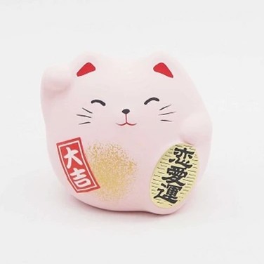 Gatto Portafortuna Maneki Neko Rosa