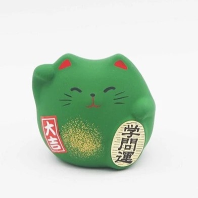 Gatto Portafortuna Maneki Neko Verde