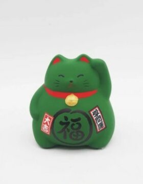 Gatto Portafortuna Maneki Neko Verde (Grande)