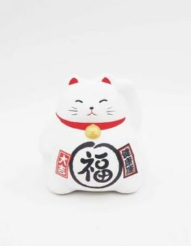 Gatto Portafortuna Maneki Neko Bianco (Grande)