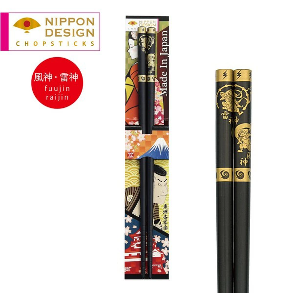 Bacchette giapponesi “Fūjin & Raijin” – Made in Japan (22,5 cm)
