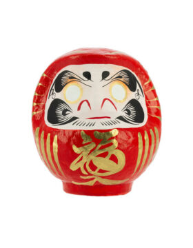 Daruma Rosso – “Buona Fortuna” con packaging (12 cm)