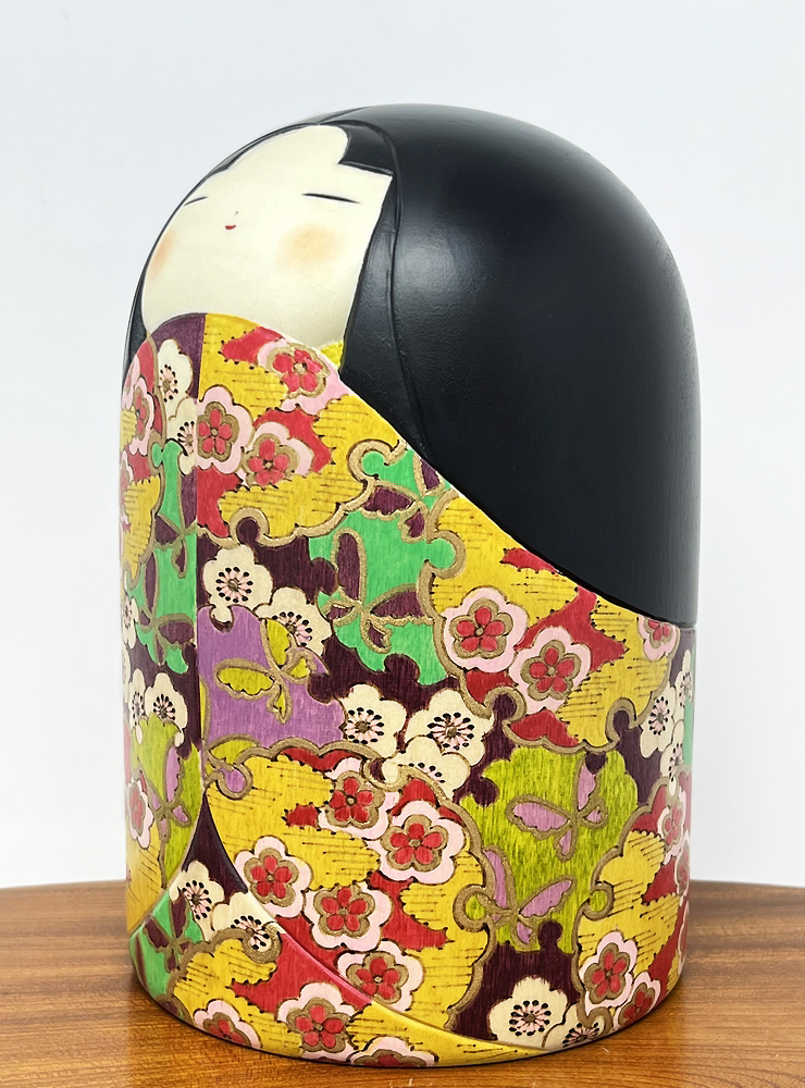 Esclusiva kokeshi "Zuikō" - "Luce di Buon Auspicio" di Fumio Tomidokoro - Pezzo unico - immagine 2