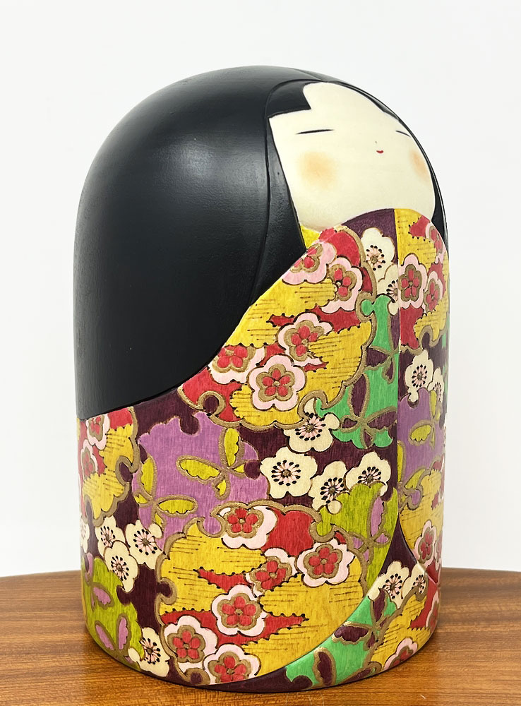 Esclusiva kokeshi "Zuikō" - "Luce di Buon Auspicio" di Fumio Tomidokoro - Pezzo unico - immagine 4