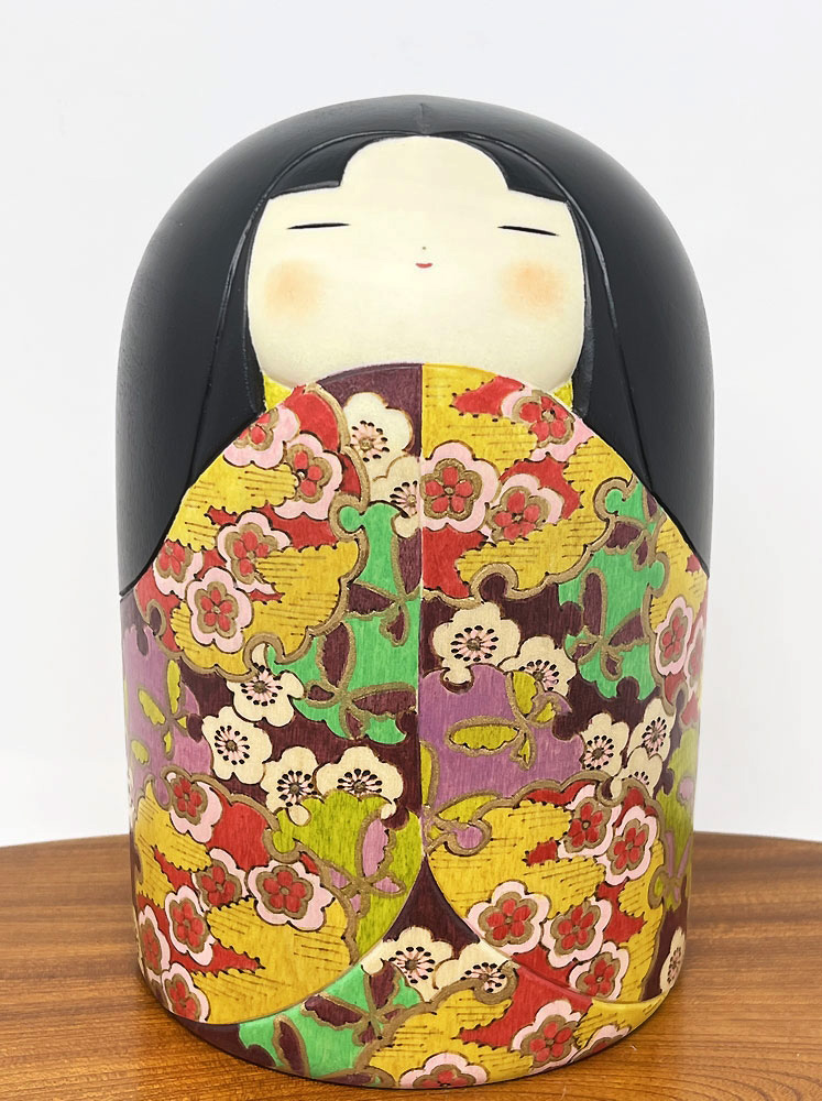 Esclusiva kokeshi "Zuikō" - "Luce di Buon Auspicio" di Fumio Tomidokoro - Pezzo unico - immagine 5