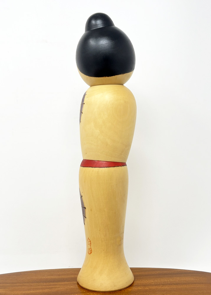Esclusiva kokeshi vintage da collezione "Ame" - "Pioggia" di Sansaku Sekiguchi (32,5cm) - immagine 3