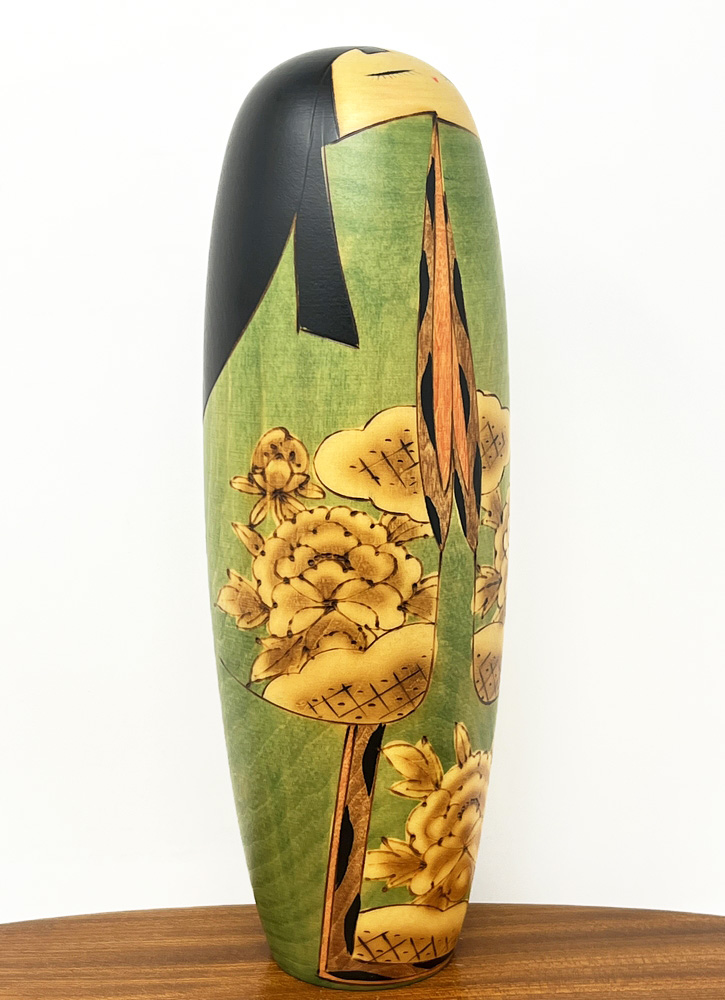 Esclusiva kokeshi vintage da collezione "Hana Kaoru" - "Il Profumo dei Fiori" di Suigai Sato - immagine 5