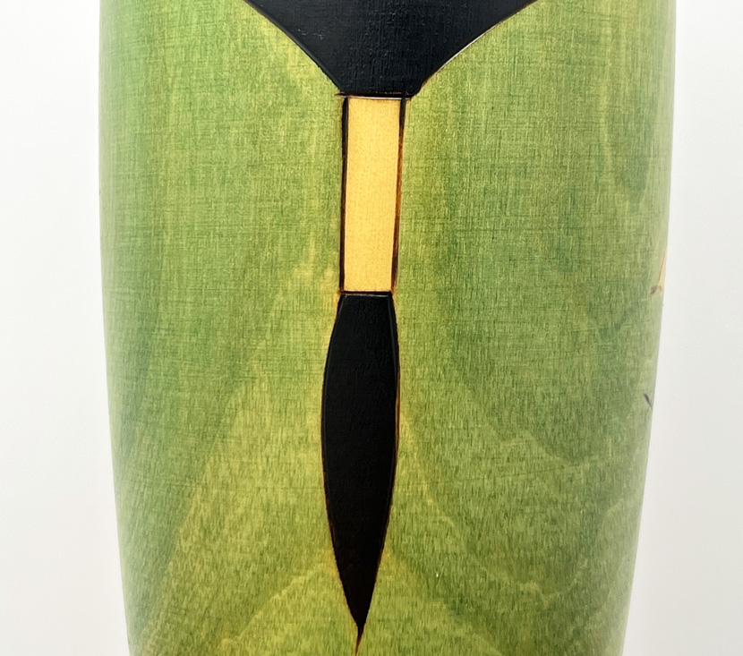 Esclusiva kokeshi vintage da collezione "Hana Kaoru" - "Il Profumo dei Fiori" di Suigai Sato - immagine 9