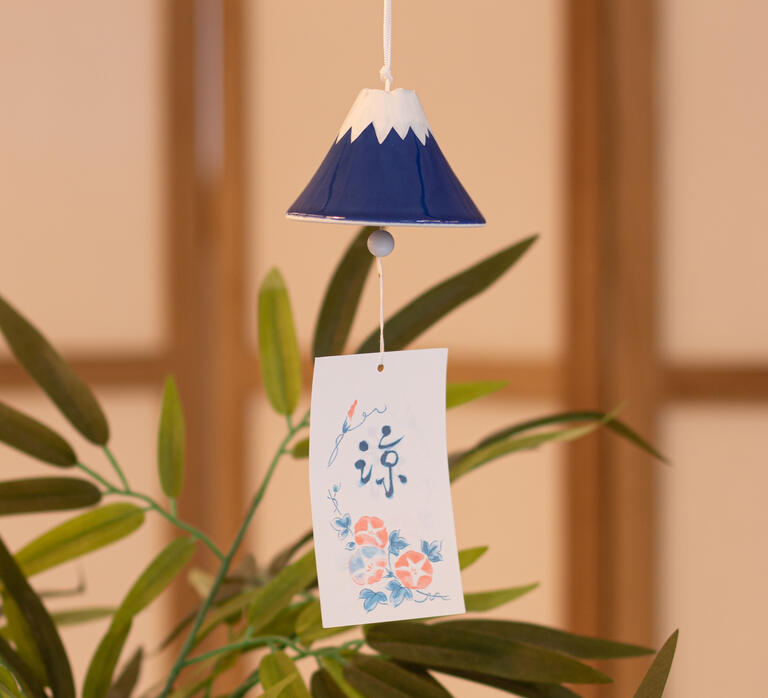 Furin giapponese “Fuji Blu” – Campana a vento in ceramica - immagine 4