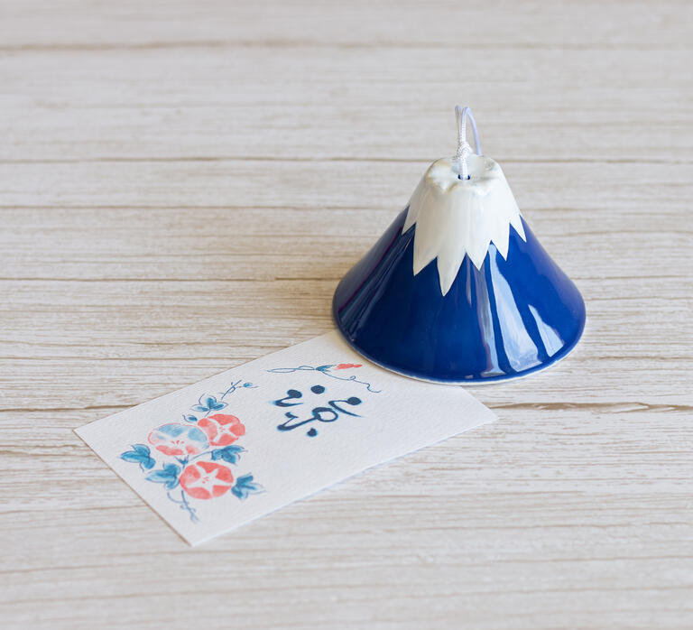 Furin giapponese “Fuji Blu” – Campana a vento in ceramica - immagine 2
