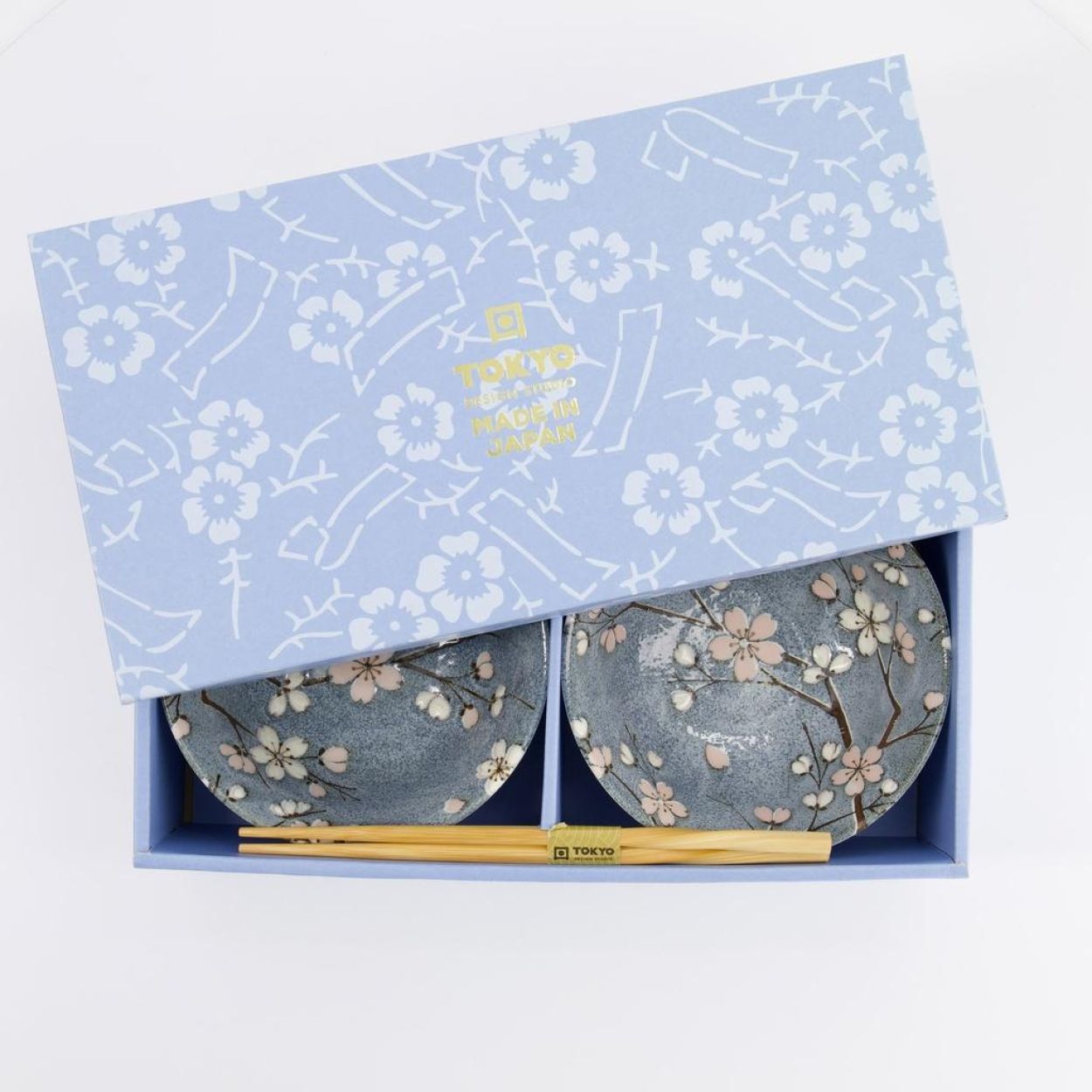 Set ciotole giapponesi “Fujisakura” – Fiori di ciliegio con bacchette - immagine 6