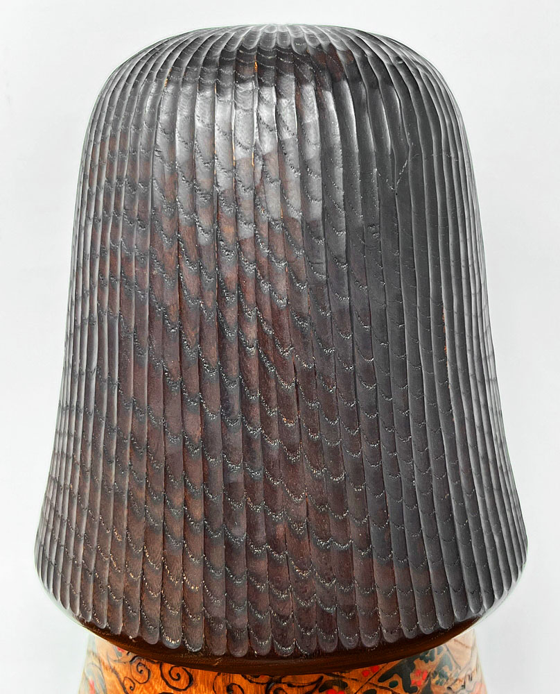 Pregiata kokeshi vintage da collezione "Yamazato" - "Villaggio di Montagna" di Tatsuo Kato - immagine 13