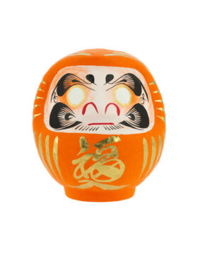 Daruma Arancione – “Amicizia” con packaging (12 cm)