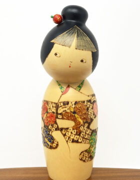 Rara kokeshi vintage "Hana kanzashi" - "Fermaglio Floreale" di Tatsuo Kato