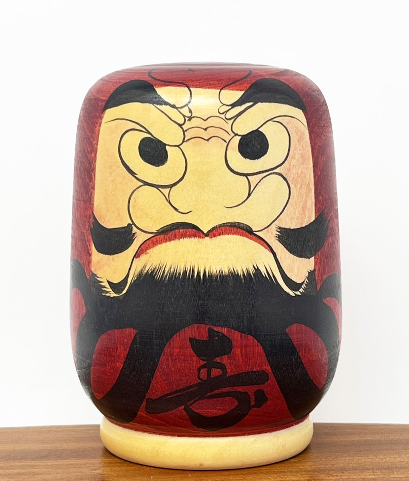 Raro Daruma Kokeshi vintage commissionato dalla Sony Family Club, Inc. di Sakurai Shoji