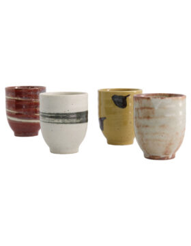 Set 4 tazze giapponesi artigianali “Craft Cup” – toni della terra