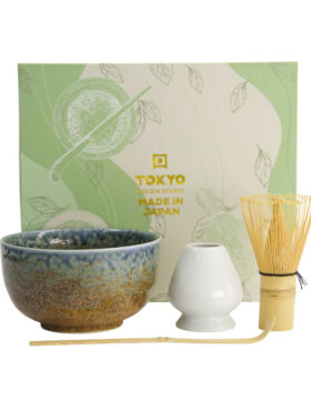 Set giapponese per matcha “Reef Blue” – 4 pezzi