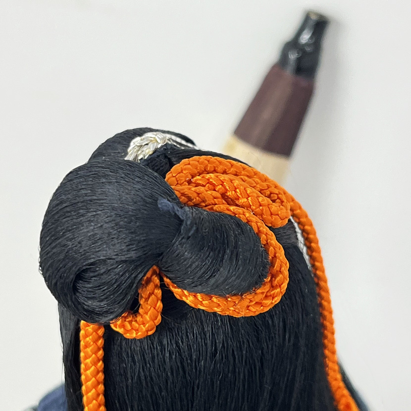 Esclusiva bambola giapponese "Ame agari" - "Dopo la Pioggia" realizzata con la pregiata tecnica Kimekomi (36 cm, con base) - immagine 12