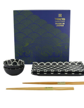 Set sushi giapponese “Onyx Noir Mermaid” – Gift set 6 pezzi