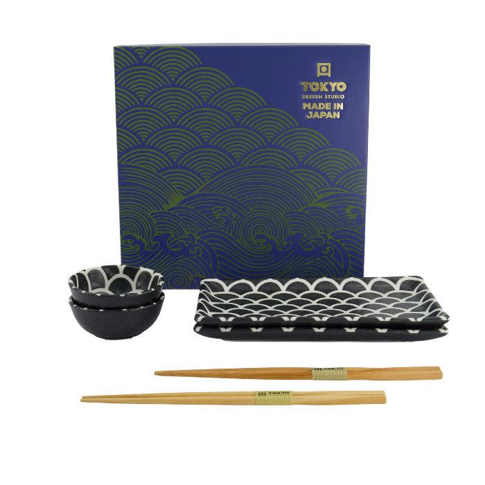 Set sushi giapponese “Onyx Noir Mermaid” – Gift set 6 pezzi