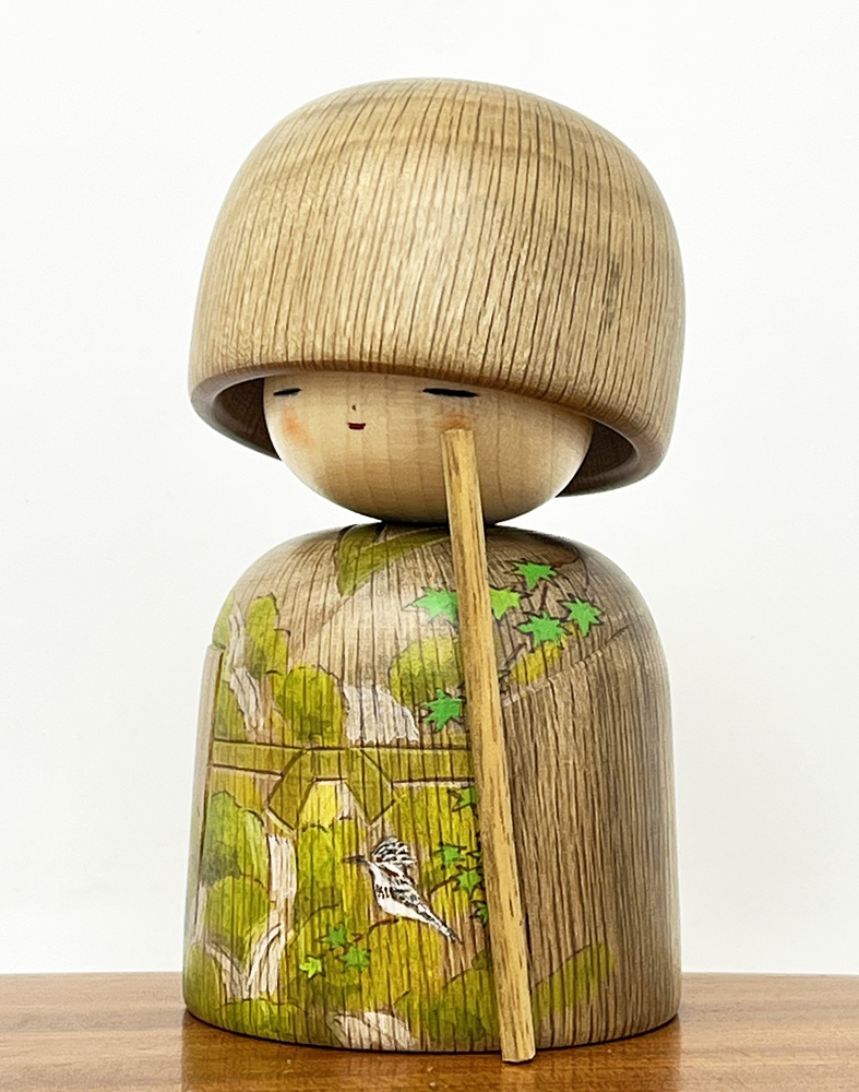 Esclusiva Kokeshi Santoka "Samidare" - "Pioggia di Maggio" di Fumio Tomidokoro (Pezzo unico) - immagine 2