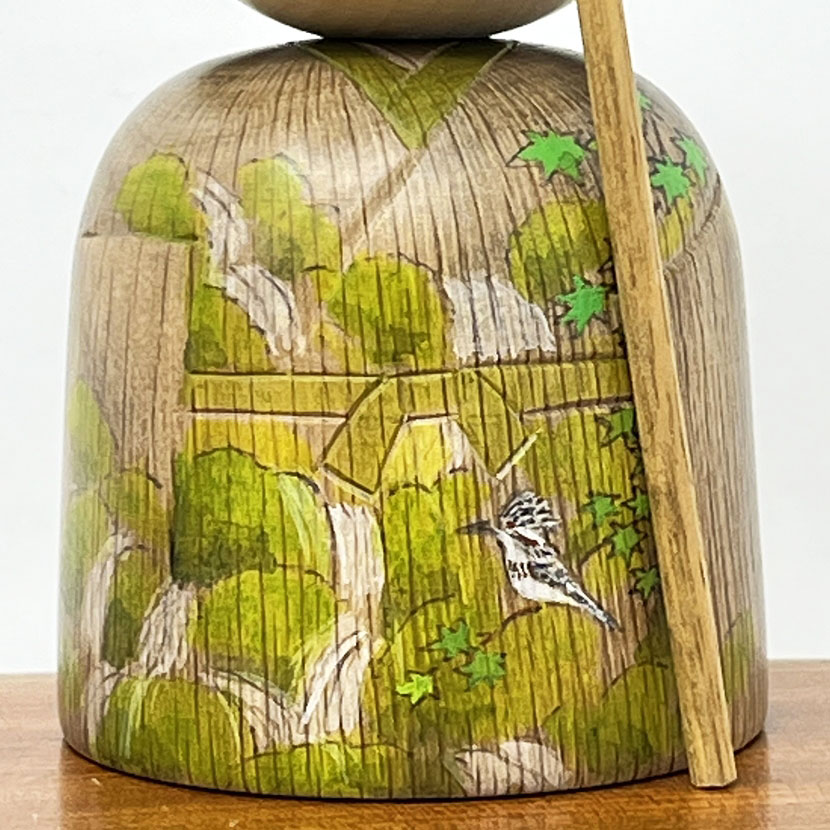 Esclusiva Kokeshi Santoka "Samidare" - "Pioggia di Maggio" di Fumio Tomidokoro (Pezzo unico) - immagine 6