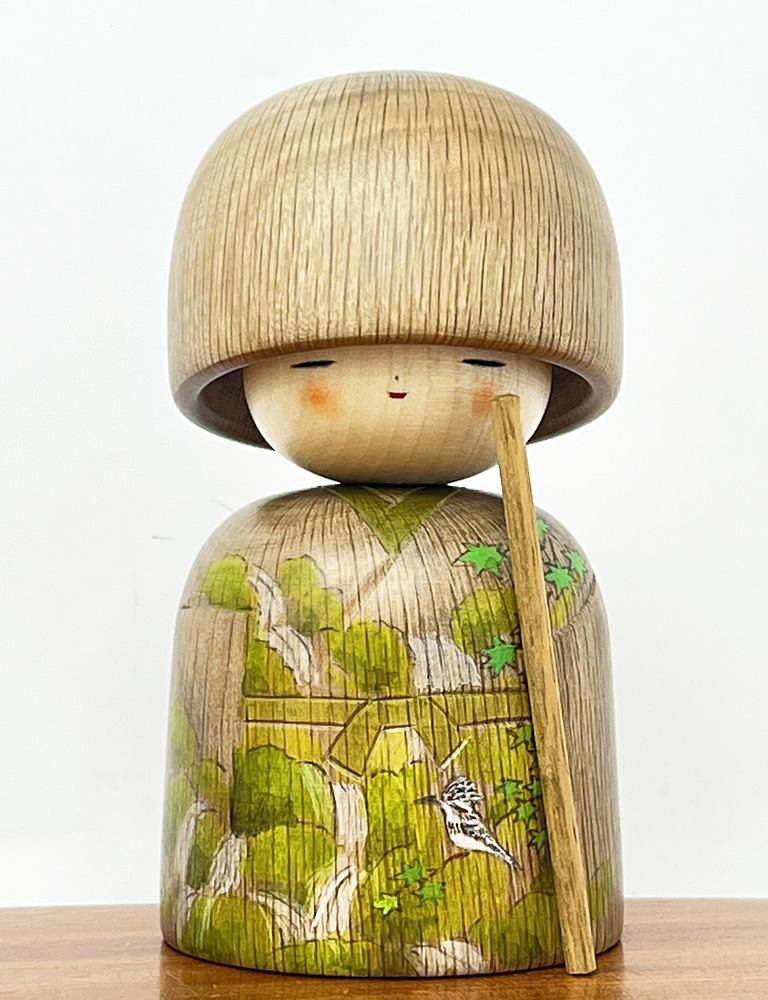 Esclusiva Kokeshi Santoka "Samidare" - "Pioggia di Maggio" di Fumio Tomidokoro (Pezzo unico) - immagine 10