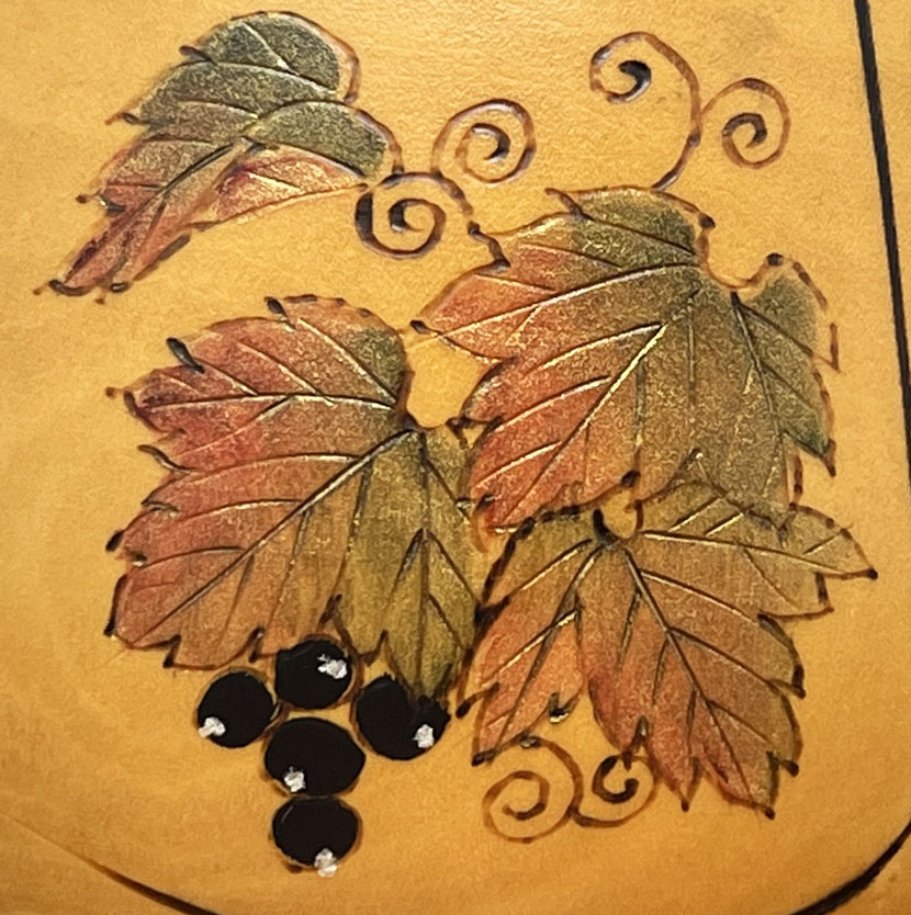 Esclusiva kokeshi vintage di Suigai Sato con motivo di vite e uva – Dedica commemorativa, 1997 - immagine 8