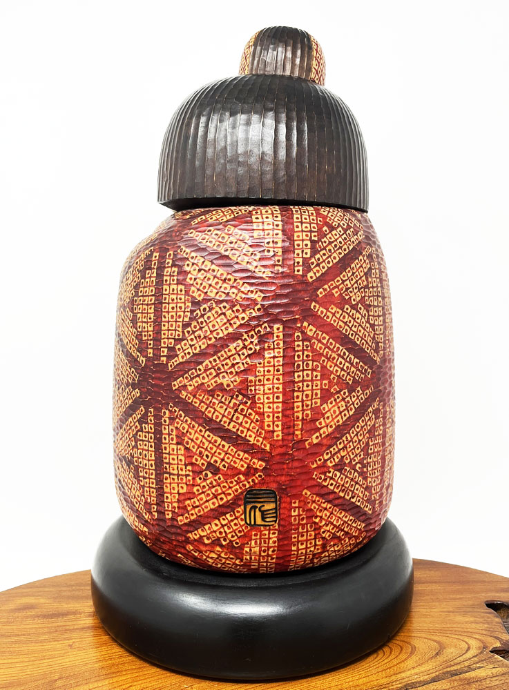 Premiata kokeshi vintage da collezione "Kanoko" di Sansaku Sekiguchi (40 cm) - immagine 3